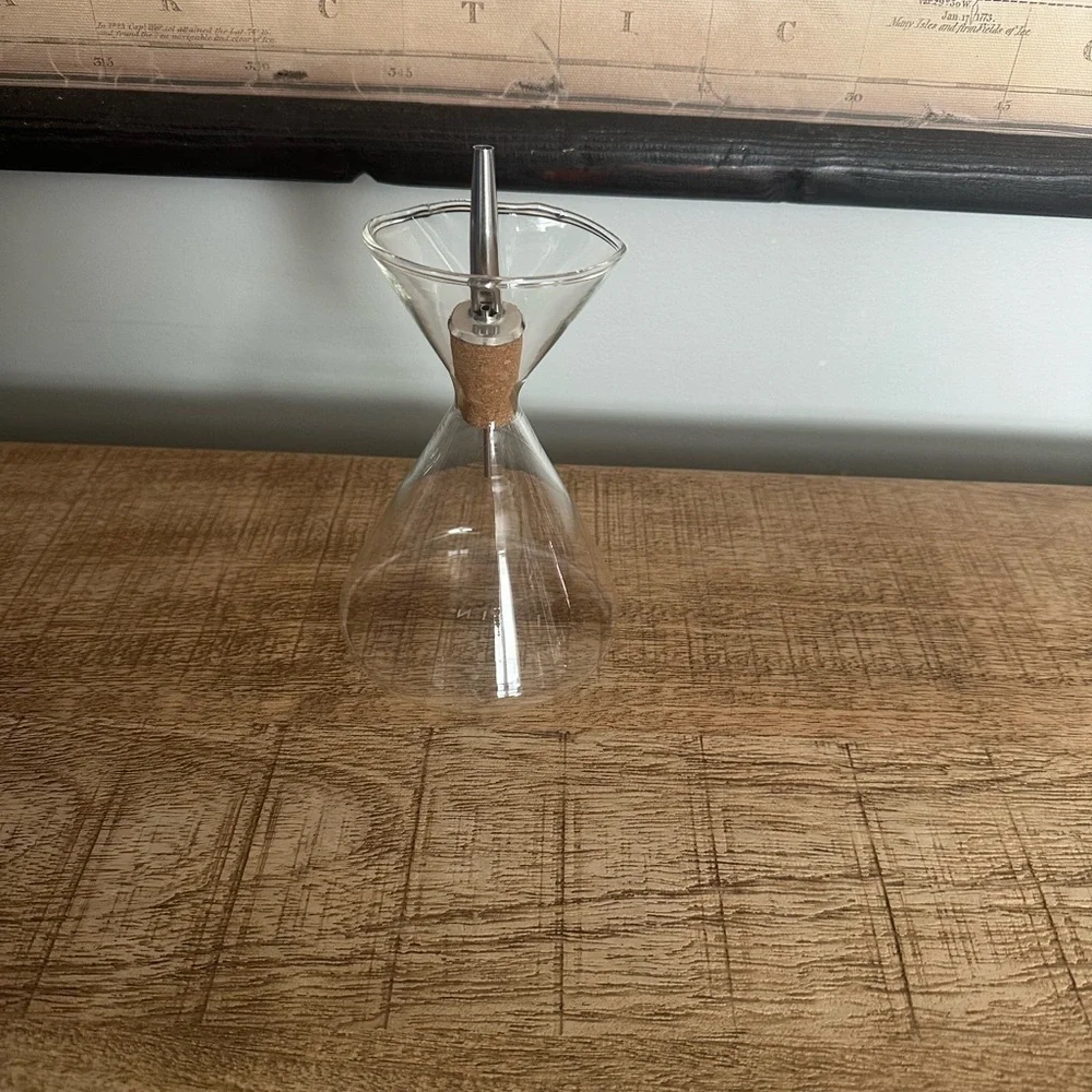 SIN Fauna Glass Oil Cruet | Handblown Hourglass Design